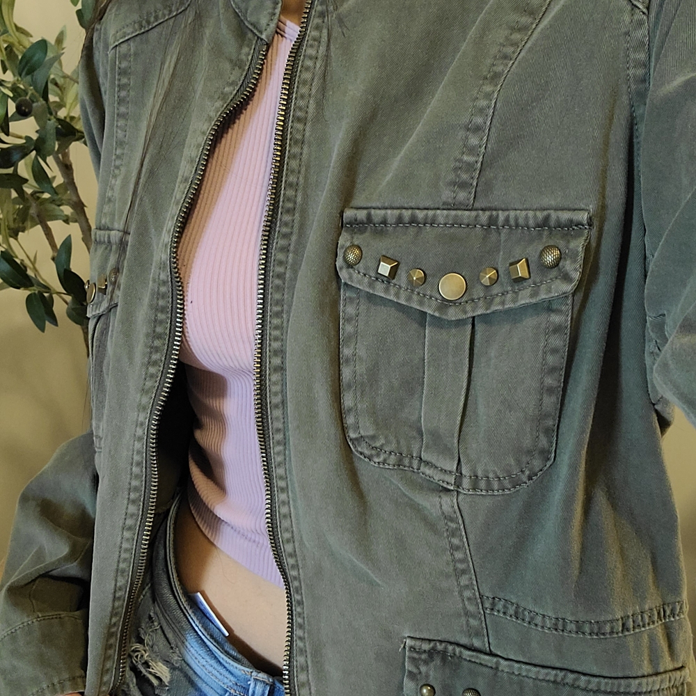 Maurices Utility Jacket with Studded Details